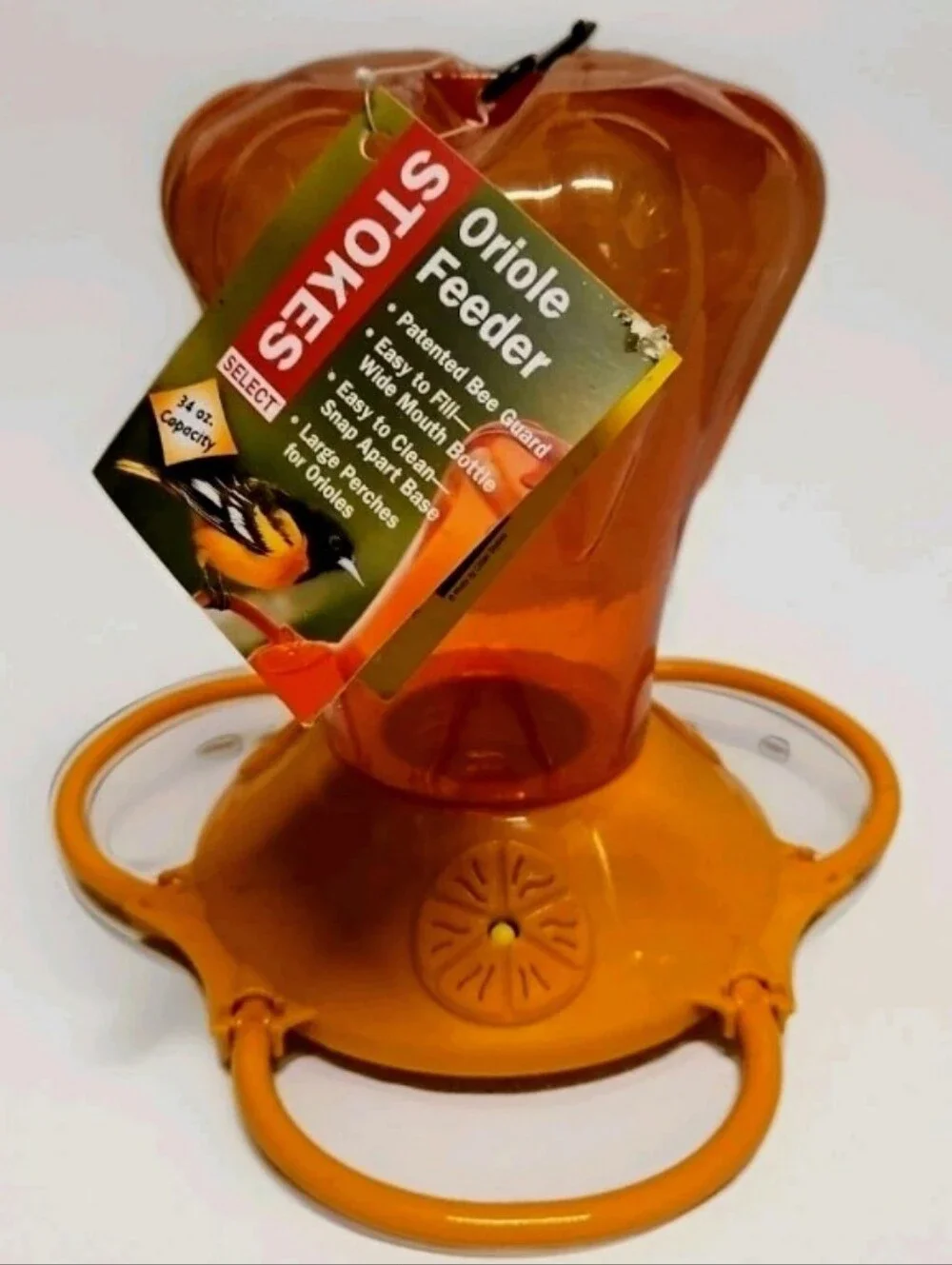 NWT Stokes Select 38125 Oriole Hummingbird Nectar Feeder W/ Bee Guards 34 Ounce - Picture 1 of 7